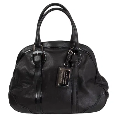 Pre-owned Dolce & Gabbana Black Leather Miss Romantique Shoulder Bag