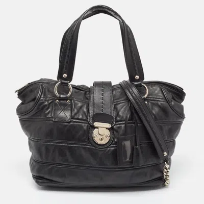 Pre-owned Dolce & Gabbana Black Leather Miss Very Sexy Tote