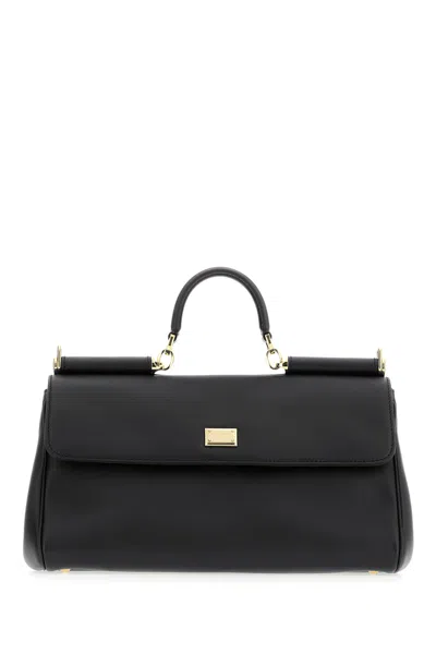 Dolce & Gabbana Black Leather My Sicily Handbag