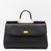 Dolce & Gabbana Black Leather My Sicily Top Handle Bag In Black