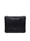 Dolce & Gabbana Black Leather Pouches In Black