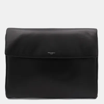 Dolce & Gabbana Black Leather Pouches