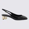 Dolce & Gabbana Black Décolleté With Dg Logo On The Heel