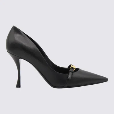 DOLCE & GABBANA BLACK LEATHER PUMPS