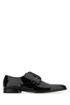 Dolce & Gabbana Black Leather Raffaello Lace-up Shoes In Black
