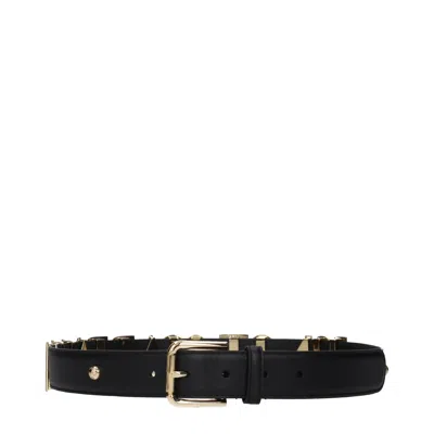 DOLCE & GABBANA DOLCE & GABBANA BLACK LEATHER REGULAR WOMEN'S BELT