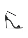 Dolce & Gabbana Devotion 105 Patent Leather Sandals In Black