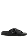 Dolce & Gabbana Calfskin Sandal In Black