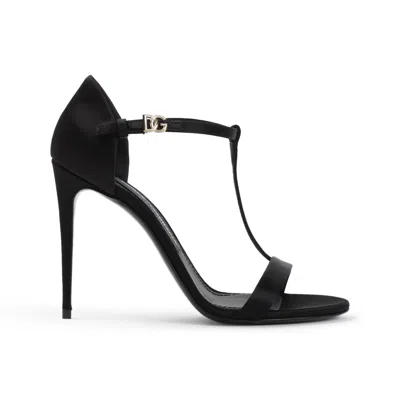 DOLCE & GABBANA DOLCE & GABBANA BLACK LEATHER SANDALS