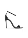 Dolce & Gabbana Devotion 105 Patent Leather Sandals In Black