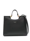 Dolce & Gabbana Black Calfskin Tote Bag With Adjustable Shoulder Strap In Black
