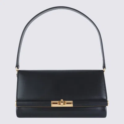 Dolce & Gabbana Marlene Grained Leather Clutch Bag In Black