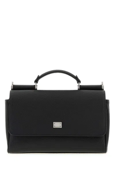 Dolce & Gabbana Black Leather Shoulder Bag