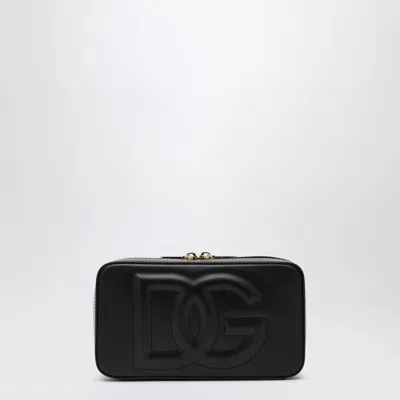 Dolce & Gabbana Black Leather Shoulder Bag With Logo