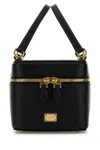 Dolce & Gabbana Women Black Leather Sicily Cube Handbag