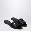 Dolce & Gabbana Dolce&gabbana Women Dg Logo Rubber Beachwear Sliders In Black