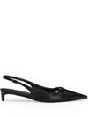 Dolce & Gabbana Black Leather Slingback Shoes In Black