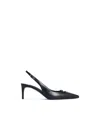 Dolce & Gabbana Women Black Goatskin Lollo Slingback In Multi