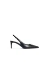 Dolce & Gabbana Women Black Goatskin Lollo Slingback In Multi