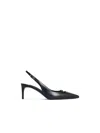 Dolce & Gabbana Women Black Goatskin Lollo Slingback In Multi