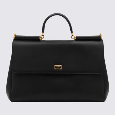 Dolce & Gabbana Black Leather Top Handle Bag