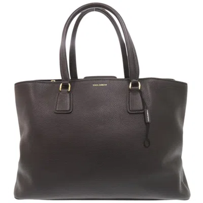Pre-owned Dolce & Gabbana Black Leather Tote Bag ()