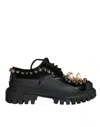 Dolce & Gabbana Embellished Leather Trekking Derby Shoes