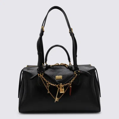Dolce & Gabbana Black Leather Vittoria Shoulder Bag