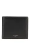 Dolce & Gabbana Black Card Holder With Logo On Front In Leather Man In Black