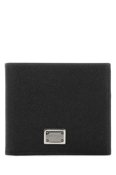 Dolce & Gabbana Black Leather Wallet In 80999