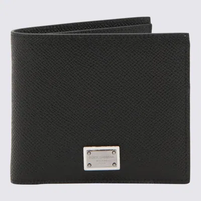 Dolce & Gabbana Bi-fold Wallet With Logo Plaque In Black