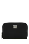 Dolce & Gabbana Black Logo Patch Wallet In Nero