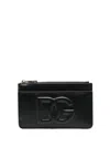 Dolce & Gabbana Black Leather Wallet With Embossed Logo