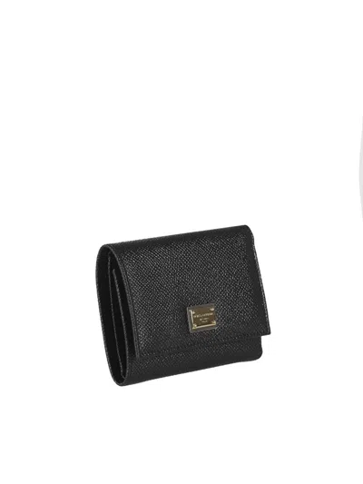 Dolce & Gabbana Black Leather Wallet With Logo