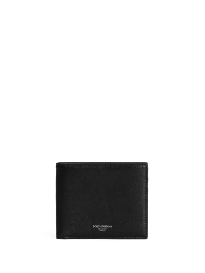 Dolce & Gabbana Black Leather Wallets