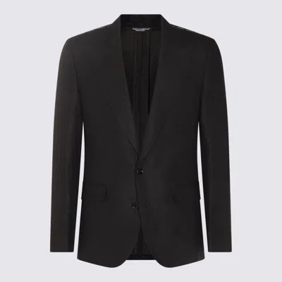 Dolce & Gabbana Black Linen Blazer