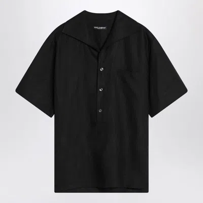 Dolce & Gabbana Black Linen Shirt