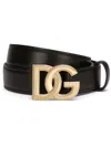 Dolce & Gabbana Dg Logo Leather Belt