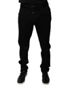 Dolce & Gabbana Black Skinny Jeans With Logo Plaque At The Back In Stretch Cotton Denim Man