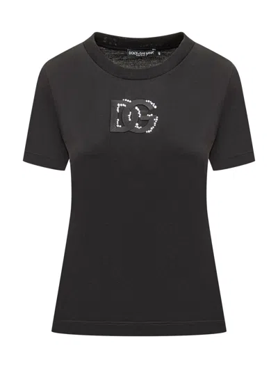 Dolce & Gabbana Black Logo Crew Neck T-shirt