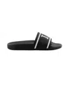 Dolce & Gabbana Elegant Black Leather Slide Sandals For Her In Black