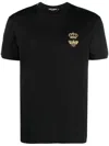 Dolce & Gabbana Crown And Bee Embroidered Crew Neck T-shirt In Black