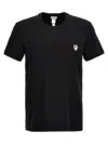 Dolce & Gabbana Tricolor Logo Stretch Cotton T-shirt In Black