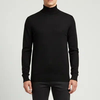 Pre-owned Dolce & Gabbana Black Logo Embroidered Wool Knit Sweater Xl