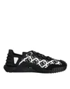 Dolce & Gabbana Black Logo Lace Up Low Top Ns1 Sneakers Shoes