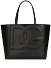 Dolce & Gabbana Women Dg Logo Medium Shopping Bag In Black