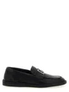 Dolce & Gabbana Black Leather Loafers With Dg Logo In Black