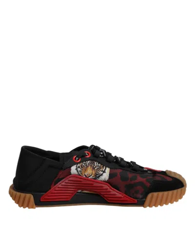 Dolce & Gabbana Black Logo Low Top Ns1 Men Sneakers Shoes
