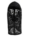Dolce & Gabbana Black Logo Mesh Cotton Ski Mask Balaclava Hat In Black