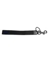 Dolce & Gabbana Black Logo Nylon Silver Brass Men Holder Keychain Keyring In Black